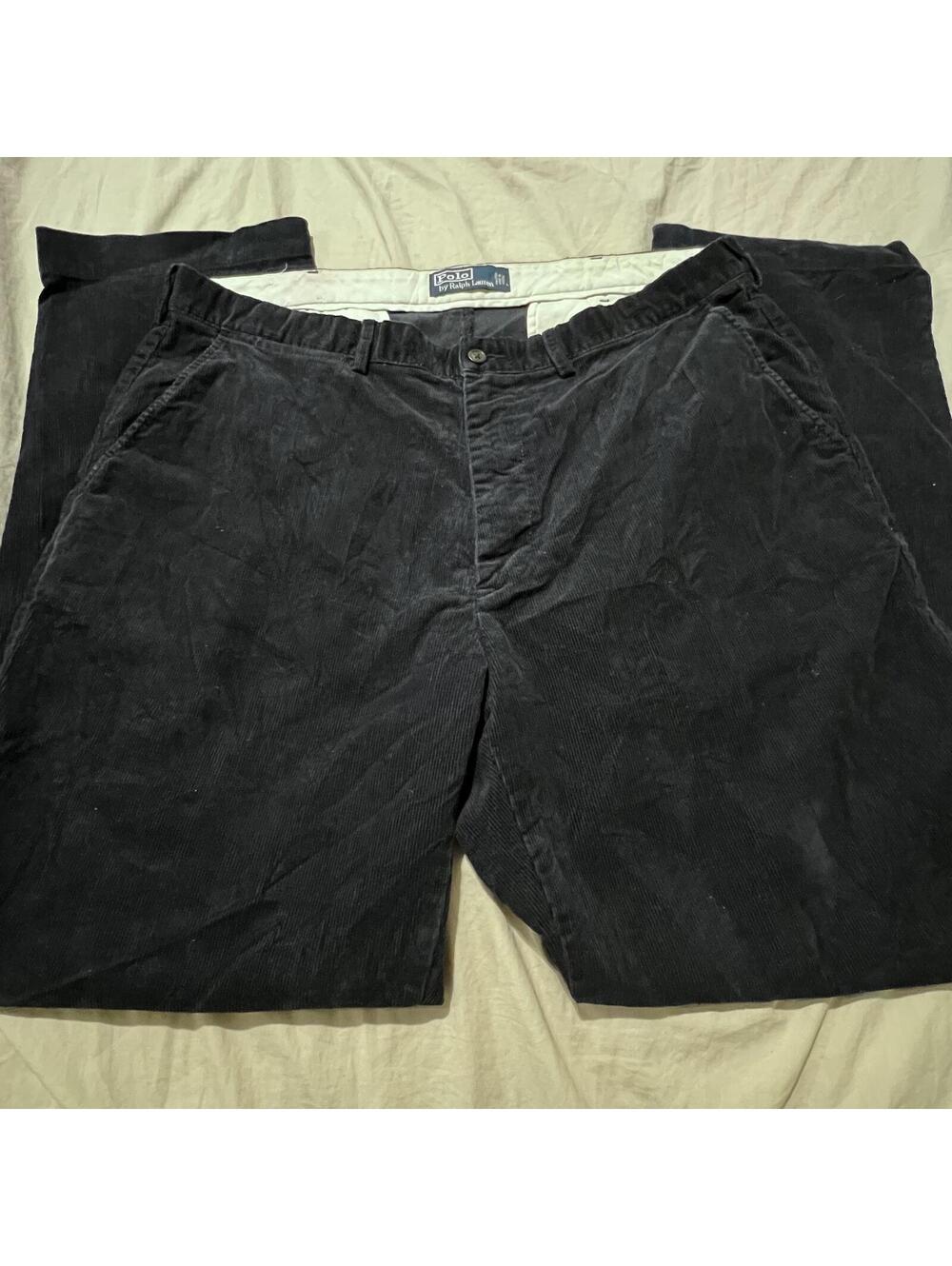 VIntage Polo Ralph Lauren Black Corduroy 9" leg opening 38x31(tag38x32) Preppy